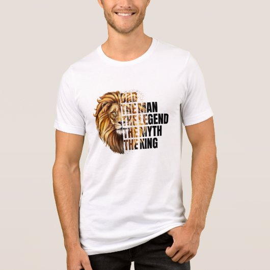 Vaderdag Lion Tri-Blend Shirt (Voorkant)
