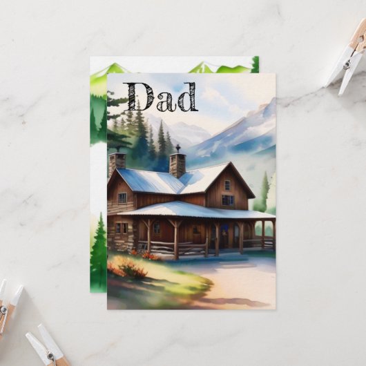 Vaderdag Log Home Kaart (Voorkant / Achterkant in situ)