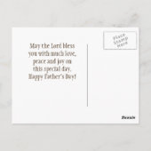 Vaderdag Lord Bless You Numbers 6 24-26 Bijbel Briefkaart (Achterkant)