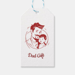 Vaderdag Love - Dad & Baby Embrace Silhouette Cadeaulabel