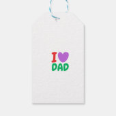Vaderdag Love - Dad & Baby Embrace Silhouette Cadeaulabel (Achterkant)