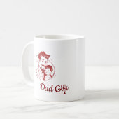 Vaderdag Love - Dad & Baby Embrace Silhouette Koffiemok (Voorkant links)