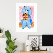 Vaderdag Love Dad Poodle Pampering Poster (Thuiskantoor)
