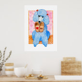 Vaderdag Love Dad Poodle Pampering Poster (Keuken)