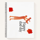 Vaderdag Love – Silhouette Dad & Child Design Notitieboek (Voorkant)