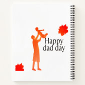 Vaderdag Love – Silhouette Dad & Child Design Notitieboek (Achterkant)