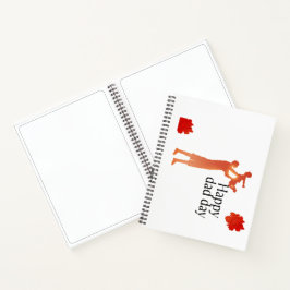 Vaderdag Love – Silhouette Dad & Child Design Notitieboek