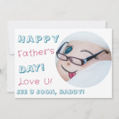 Vaderdag Love U Daddy Zwangerschapsaankondiging Feestdagenkaart (Voorkant)