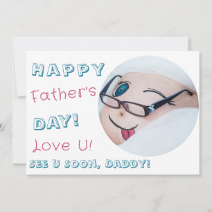 Vaderdag Love U Daddy Zwangerschapsaankondiging Feestdagenkaart
