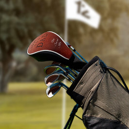 Vaderdag Love you dad  bruin leer Golfheadcover