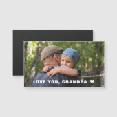 Vaderdag Love You Grandpa Photo Magnet Kaart (Voorkant / Achterkant)