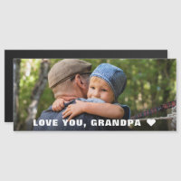 Vaderdag Love You Grandpa Photo Magnet Kaart
