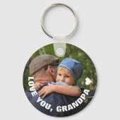 Vaderdag Love You Grandpa Photo Sleutelhanger (Voorkant)