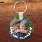 Vaderdag Love You Grandpa Photo Sleutelhanger (Voorkant)