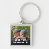 Vaderdag Love You Grandpa Photo Sleutelhanger (Voorkant)