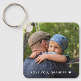 Vaderdag Love You Grandpa Photo Sleutelhanger