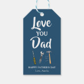 Vaderdag Love You Papa Masculine Gift Label Cadeaulabel (Voorkant)