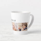 Vaderdag Lucky Best Papa Foto's Gepersonaliseerd Latte Mok (Rechterhoek)