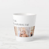 Vaderdag Lucky Best Papa Foto's Gepersonaliseerd Latte Mok (Voorkant)