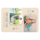 Vaderdag Lucky, je vader 2 foto Magneet (Horizontaal)