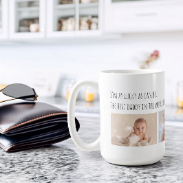 Vaderdag Lucky Me Beste Papa Foto's op Maat Koffiemok