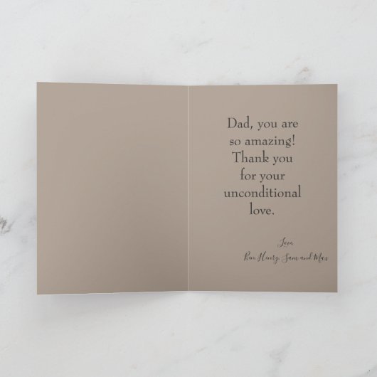 Vaderdag Maak uw eigen familiefoto Kaart (Binnen)