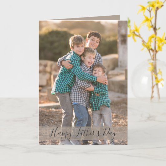 Vaderdag Maak uw eigen familiefoto Kaart (Gele Bloem)