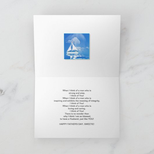 VADERDAG - MAN- ZEILBOOT - BLAUW ZEE KAART (Binnen)