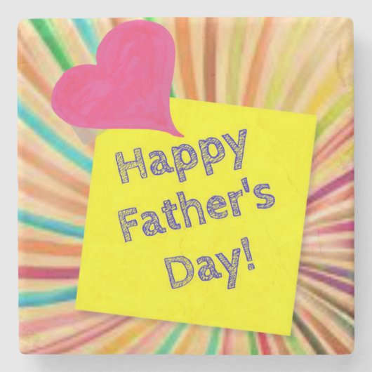 Vaderdag Marble Stone Onderzetter (Voorkant)