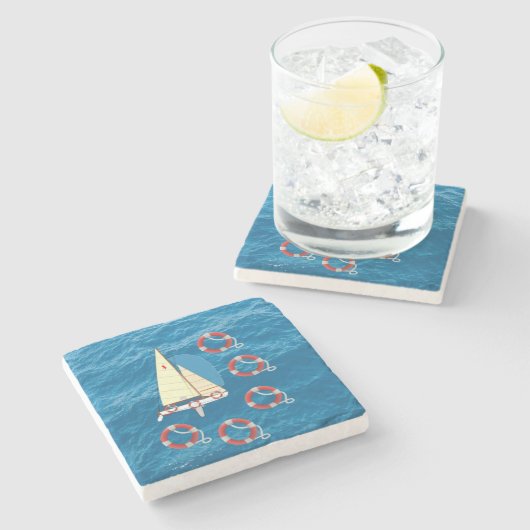 Vaderdag Marble Stone Onderzetter (Zijkant)