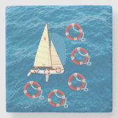 Vaderdag Marble Stone Onderzetter (Voorkant)