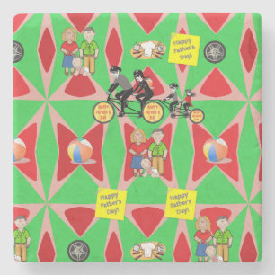 Vaderdag Marble Stone Onderzetter