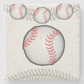 Vaderdag marmer Stone Onderzetter Baseball (Voorkant)