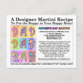 Vaderdag Martini Recept Kaart Briefkaart (Voorkant)