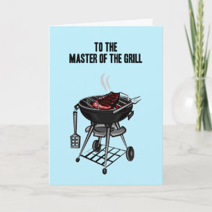 Vaderdag Master of the Grill-kaart aanpassen Feestdagen Kaart
