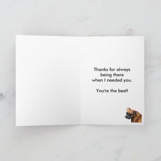 Vaderdag met Boxer Dog Kaart (Binnen)