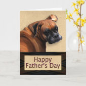 Vaderdag met Boxer Dog Kaart (Gele Bloem)