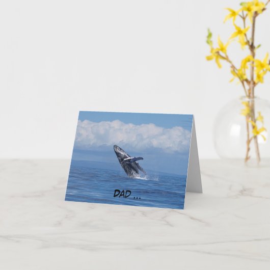 Vaderdag met breidende walvis kaart (Gele Bloem)