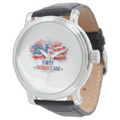 Vaderdag met een patriottische twist horloge (Gekanteld)