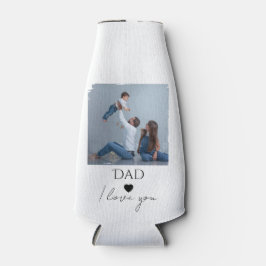 Vaderdag met foto en papa, ik hou van je flesjeskoeler