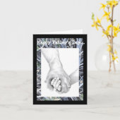 Vaderdag met mijn handGevouwen Wenskaart Kaart (Gele Bloem)