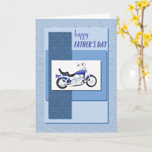 Vaderdag met motorfiets kaart (Gele Bloem)