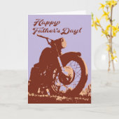 Vaderdag met Pop Art Motorcycle voor Biker Dad Kaart (Gele Bloem)
