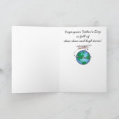 Vaderdag met vliegtuig en wereld kaart (Binnen)