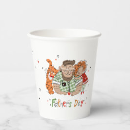 Vaderdag met warme Happy Moments Papieren Bekers