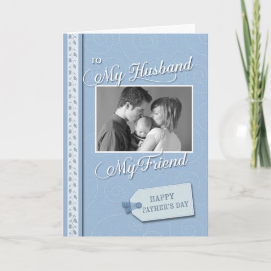 Vaderdag, Mijn man Mijn vriend, aangepaste foto Kaart (Voorkant)