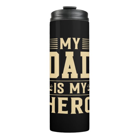 Vaderdag Mijn vader is mijn held Thermosbeker (Voorkant)