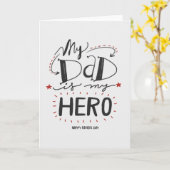 Vaderdag - "Mijn vader is mijn Hero" Kaart (Gele Bloem)