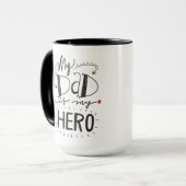 vaderdag - "Mijn vader is mijn Hero" Mok (Voorkant links)