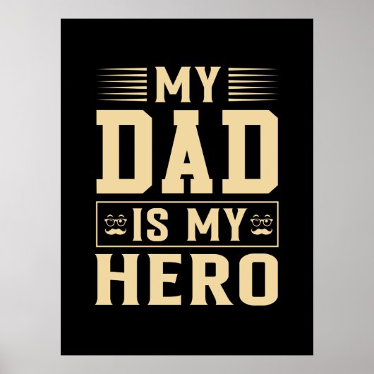 Vaderdag Mijn vader is mijn Hero Poster (Voorkant)